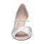 ladies elegant design low heel cross strap evening party heels sandals shoes other colors and material are available