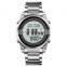 SKMEI 1734 Stainless Steel Prayer Azan Wrist Watch Arabic Islamic Muslim Direction Qibla Watch