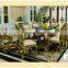 Hot sale dining furniture classic luxury dining table designs with marble counter top