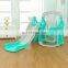 Kindergarten plastic swing boy indoor combination plastic slide and swing set indoor playground equipment for kids