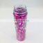 Factory Price Double Wall Tritan Material Bling Bling Water Bottle