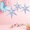 Dazzling 6-Point Star Hanging Decor with Laser Film for Christmas & Halloween Party Supplies