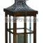 hurricane wooden candle holder / wooden lantern with glass / manufacture of stylish wooden lantern candle holder