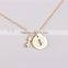 wholesale fashion silver lock and key pendant 925 solid silver gold plated necklace