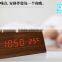 Modern Wooden Alarm Clock DC/AAA Powered Digital LED Desk Alarm Clock Thermometer Temperature Date Time Dispay Clocks Wholesales