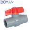 Gray PVC Series Compact Ball Valve with Threaded End Connection