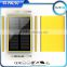 12000mah window solar charger with 3 USB outputs and led flashlight