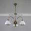 Modern fancy design milk withe glass pendant lamp with antique brush edge