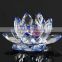 k5 crystal glass blue lotus candleholder decorations
