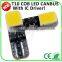 Super bright 5000k 12v 24v 30v 180lumen led warm white canbus 194 168 501 t10 cob canbus led light led car light                        
                                                Quality Choice