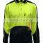 HI-VIS MENS SAFETY CLOTHING POLO SHIRTS LONG SLEEVE