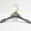 high quality glossy gold plastic clothes hanger for dress display