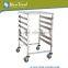 Stainless Steel Highter Food Transport Trolley With Pans