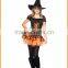 Halloween Orange witch dress lovely princess dress Costumes Witch bar theme party dress