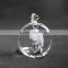 K9 Material High Quality Round Shape Side Cut Beautiful Crystal Keychain
