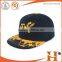 2016 top quality blank wool fabric 6 panel snapback hat