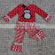 handmade 100% cotton christmas penguin outfits winter long sleeve toddler girls boutique outfits