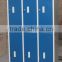 Blue color swimming room 6-door metal clothes wardrobe steel locker