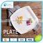 Customized white cheap ceramic dinner square plate for home and hotel