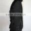 Rock Punk Style Tuscan Goat Fur Long Coat In Black Color Party Cool Queen