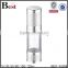 15/30/50/80/100/120ml luxury silver surface airless bottle press lotion pump top transparent bottle cosmetic face cream