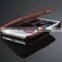 Elegant design ultra thin flip open leather case cover with embossed flower mobile phone leather case