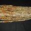 Natural Faceted Golden Rutile Round Beads