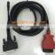 car diagnostic cable J1962 OBDII/OBD2 male connector to DB25P Female with DC5521 power adapter