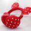 Rabbit ears shape cute earmuff music headphone with mic for winter