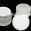30g empty cylinder transparent facial cream cosmetic glass jar/salve oil cream jar with shiny gold/sliver aluminum screw lid