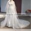 AR-30 Latest Dress Designs Elegant Bride Dress Long 3D Appliques Crystal Beaded Tulle Long Sleeve Lace Wedding Dress 2016