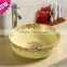 China supplier color ceramic shape golden color wash basin