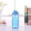 600ml sport drinking water bottle with carabiner clip for cycling gym biking
