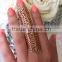 Full Finger Statement Ring Adjustable Armor Rose gold Cockta Ring Birthday Christmas Gift