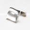Elegant shiny textured titanium & stainless steel cufflinks gem jewelry