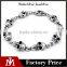 new design custom gothic chunky skull chain bracelet
