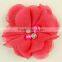 Chiffon Fabric Flower With Pearl Center for Baby's Headband