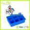 6 big square silicone ice cube tray mold for whisky & beer