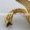 Antique style deck mounted golden faucet for basin, dual control hot cold classical antique golden faucet