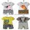 Children's clothing leopard print animal romper short-sleeve baby boys girls romper