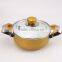 7Pcs Golden Ceramic Coating Non-Stick Cookware Set Aluminum