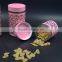 pink Cutout coat clear glass canister