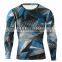 New design custom brand men's compression long sleeve t-shirts, slim fit t-shirts