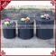 S&D China Products Large Size pe ratatn round garden decoration black wicker garden pots and planters