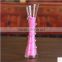 Different types tall thin slanted clear glass flower vase for home decoration