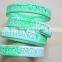 debossed ink filled silicone rubber bracelet
