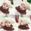 New Korean New Fashion Baby Girls Boys Kids Children Dual Ball Knit Sweater Cap