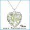 Silver glowing necklace Hollow glow in the dark heart pendant luminous necklace
