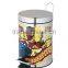 3L Small Cartoon Trash Can With Pedal