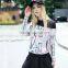newest design wholesale fashion yellow brand t-shirt for women